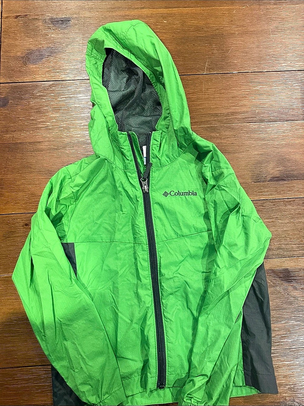 Columbia Youth Colorblock Lightweight Windbreaker Jacket Hooded. Size 4/5